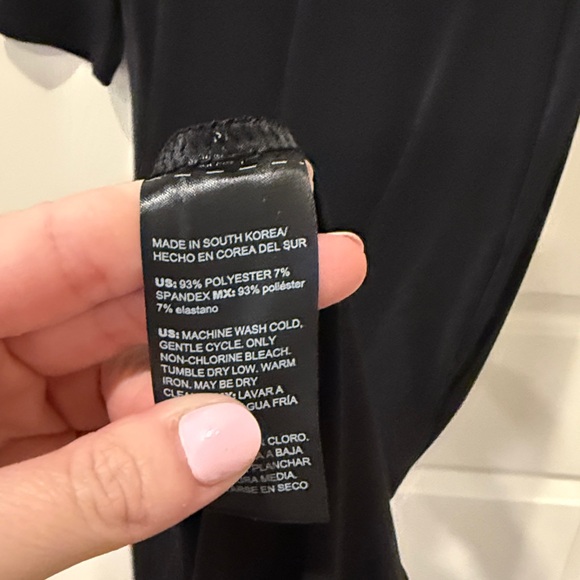 Chicos elbow sleeve black midi dress, medium, size 1 - Picture 6 of 7